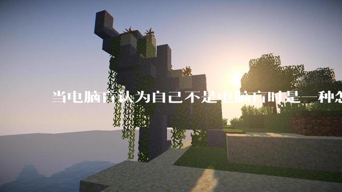 当电脑盲认为自己不是电脑盲时是一种怎样的体验?