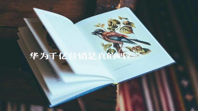 华为千亿营销是真的吗?
