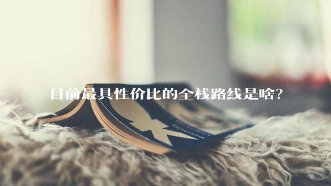 目前最具性价比的全栈路线是啥?