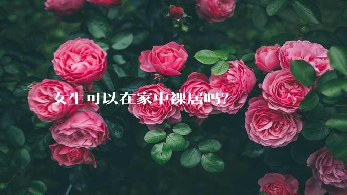 女生可以在家中裸居吗?